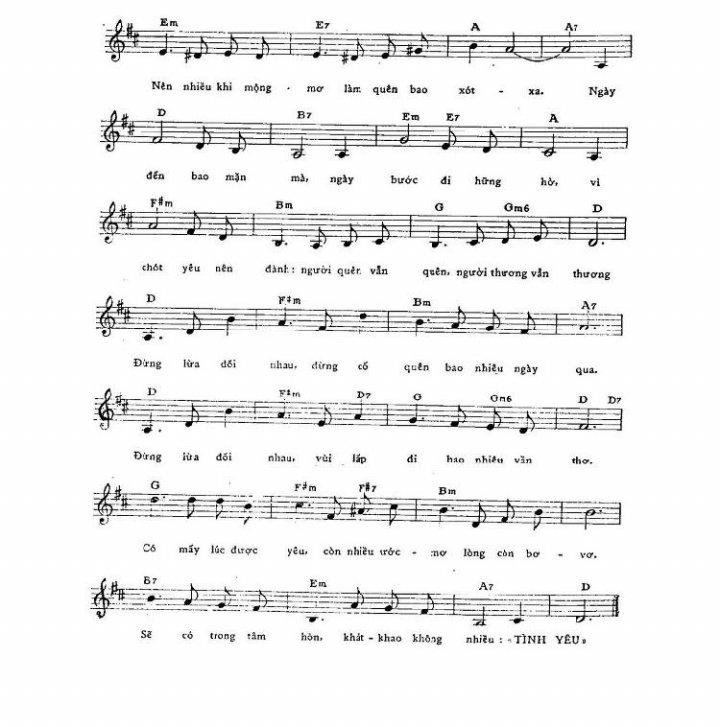 Sheet nhạc Đừng Lừa Dối Nhau 2